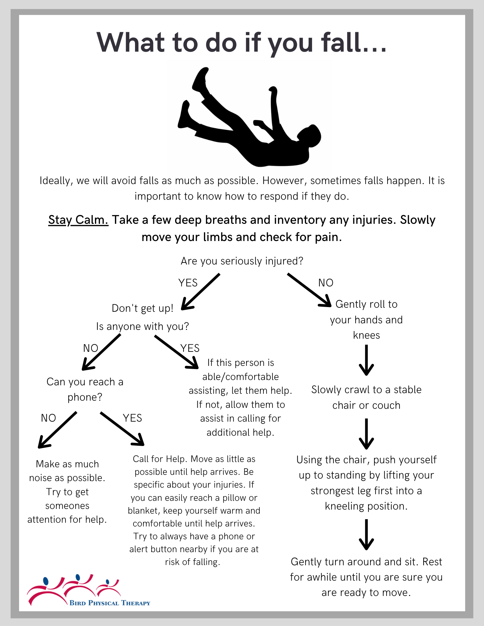 What to do if you fall Bird Physical Therapy